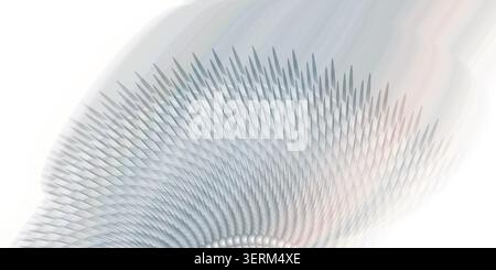 A light, airy abstract image featuring a delicate radial pattern of soft, pointed shapes in muted, cool tones, creating a sense of motion and depth. Stock Photo