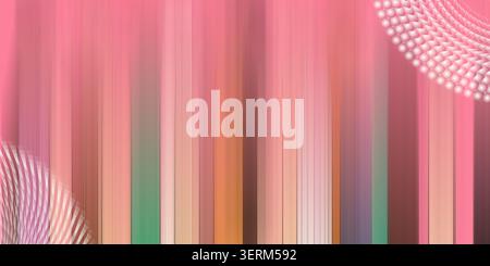 A vibrant abstract background composed of multi-colored vertical stripes with a high-contrast look, featuring a dotted pattern in the upper right corn Stock Photo