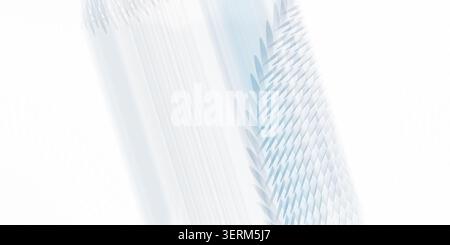An abstract digital art background featuring repeating geometric shapes in shades of blue, isolated on a clean white background. Stock Photo