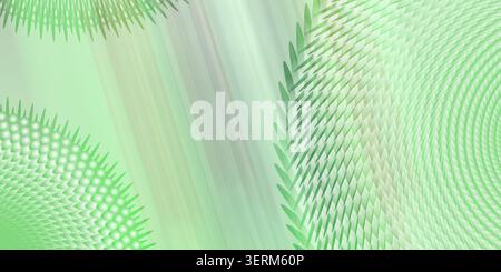 An abstract digital art background featuring repeating geometric shapes in various shades of green, creating a sense of movement and depth. Stock Photo