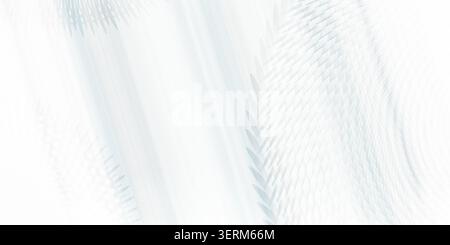 An abstract digital art background featuring repeating leaf-like shapes and soft, flowing lines in shades of light blue and white. Stock Photo