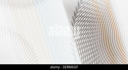 An abstract background composition featuring intricate radial patterns with subtle warm brown and earth tone highlights against a soft light backdrop. Stock Photo