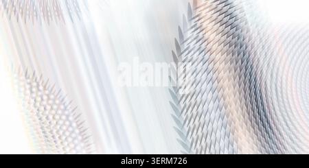 A high-resolution abstract background featuring a rhythmic arrangement of overlapping oval elements with a subtle light grey and soft metallic gradien Stock Photo