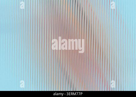 A high-resolution abstract background featuring vertical ribbed lines with a light blue and soft red gradient, creating a subtle, textured, and artist Stock Photo