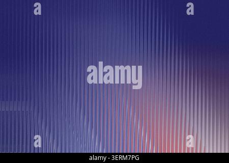 An abstract background composed of vertical lines with a vibrant gradient shifting from deep purple to soft red, featuring a grainy texture. Stock Photo