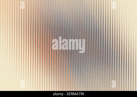 A textured abstract background featuring vertical lines with a soft gradient transition from warm orange and brown tones to a muted blue center. Stock Photo