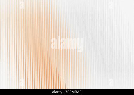 An abstract background featuring a pattern of vertical lines with a warm orange gradient, isolated on a clean white background. Stock Photo