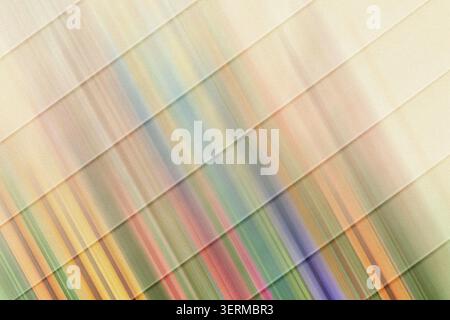 An abstract digital art background featuring diagonal lines and a soft, multi-colored gradient with a subtle grainy texture. Stock Photo