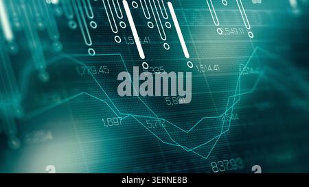 Traders analyze market trends using charts and graphs for investment decisions Stock Photo