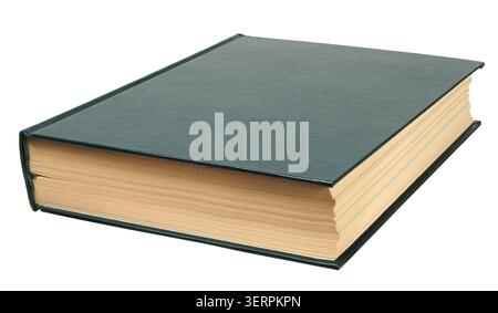 Book with blue cover isolated on white background Stock Photo