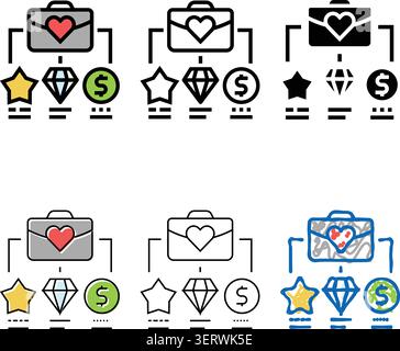 employer value proposition evp line icon vector illustration Stock ...