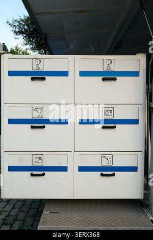 Recycling drawers Stock Photo