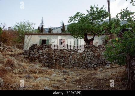 Abandoned house on the mountain Stock Photo