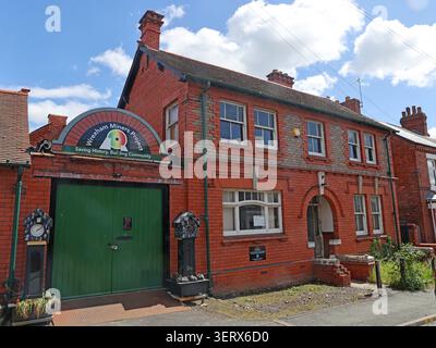 Wrexham Miners Project building and mining memorial clock in Wrexham, Wales, UK. Stock Photo