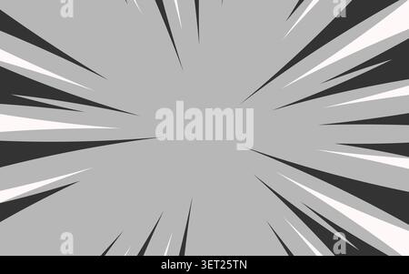 comic zoom lines background for manga art, magazines, advertising. Stock Vector
