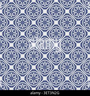 Meditteranean style tile pattern design Stock Vector
