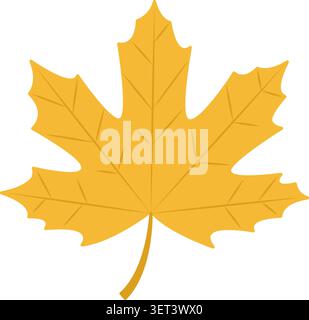 Yellow maple leaf Stock Vector