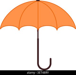 Orange umbrella illustration Stock Vector
