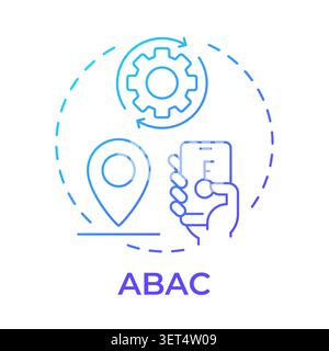 ABAC blue gradient concept icon Stock Vector