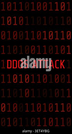 Vertical Ddos Warning Technology Illustration Background Stock Vector