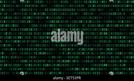 Green Binary Code Technology Background Illustration Stock Vector