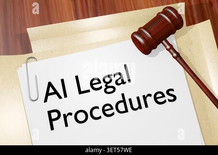AI Legal Procedures title on a legal document Stock Photo