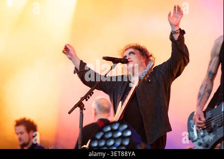 Isle of Wight, United Kingdom. 2ist June 2026. The Cure headline Main Stage of the final day of Isle of Wight Festival 2026 . Cristina Massei/Alamy Live News Stock Photo
