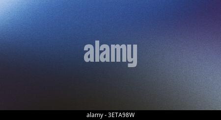 A grainy color gradient in blue and purple creates an abstract background Stock Photo