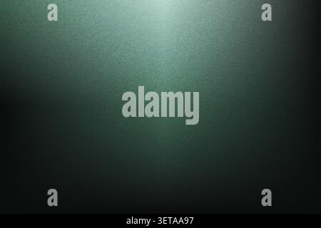 Blue-green and dark green gradient with fine grain and upper light Stock Photo