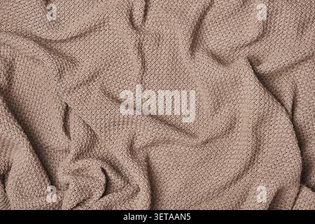 Draped beige, soft and warm ceiling background. Cuddly comfortable textile background Stock Photo