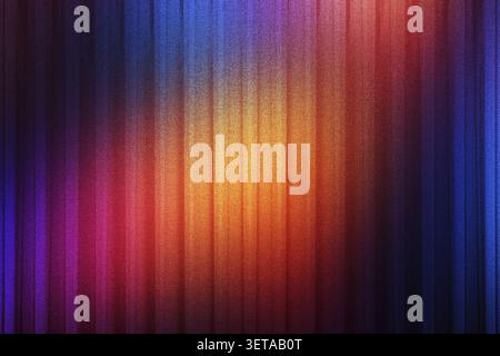 Ribbed glass background with dark color gradient with noise and red spot Stock Photo