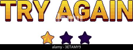 Try again message one star rating Stock Vector