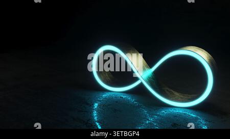 3D infinity sign abstract concept Stock Photo