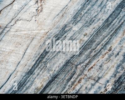 Abstract closeup of gray and white marble stone texture Stock Photo