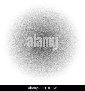 Abstract Radial Stipple Gradient Texture Background Design Stock Vector