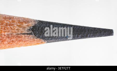 Extremely detailed close up macro image of the tip of a pencil Stock Photo