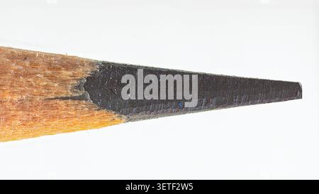 Extremely detailed close up macro image of the tip of a pencil Stock Photo