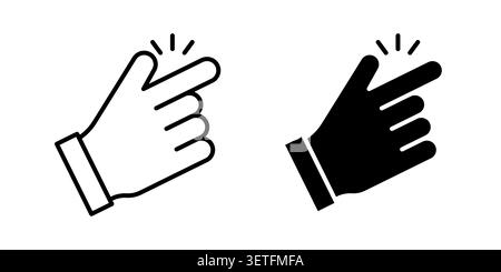 Easy icon silhouette vector set. thin line pack. Stock Vector