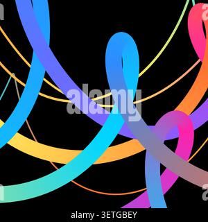 Abstract bright gradient zigzag bands pattern with marketable vector styling for backgrounds, posters, and design templates. Stock Vector