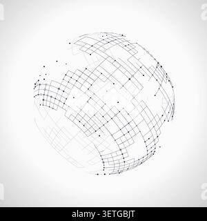 Tech Globe vector background with modern stock-friendly styling for microstock and commercial design projects. Stock Vector