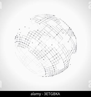 Tech Globe vector background with modern stock-friendly styling for microstock and commercial design projects. Stock Vector