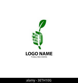 Hand Holding Plant Growing Vector Illustration Stock Vector