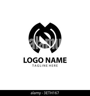 EM Creative Circle Monogram Logo Design – Modern Branding Concept Stock Vector