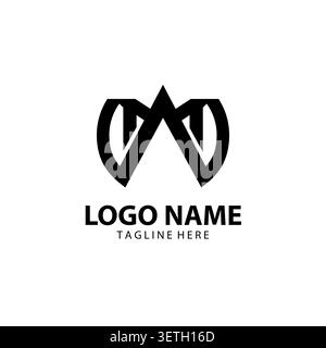 Initial MW or WM monogram Logo, stylish letter M and W logo design, vector illustration Stock Vector