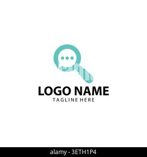message search logo design vector Stock Vector