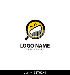 smile search logo Design vector Stock Vector