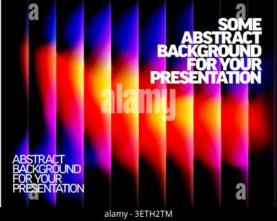 Vibrant abstract background features colorful vertical stripes and neon gradients. This abstract background is perfect for creative posters and dynami Stock Vector