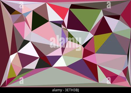 Elegant digital background with sophisticated color palette. Sharp triangular shards create depth and movement. High contrast abstract design with pro Stock Vector