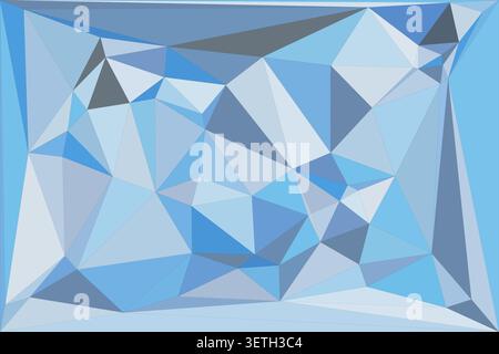 Modern polygonal pattern with sharp edges and cool color palette. Minimalist crystalline structure suitable for digital art wallpaper, website header, Stock Vector