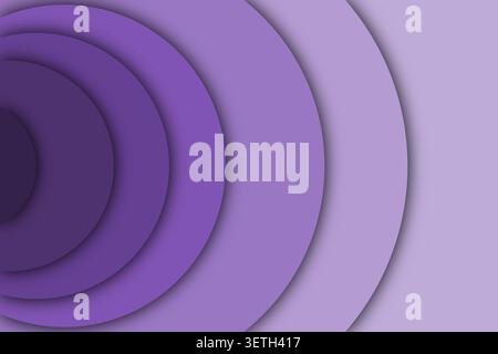 Monochromatic violet color scheme. Multiple overlapping arcs creating circular motion. Gradual shift from dark to light purple tones. Sophisticated pa Stock Vector